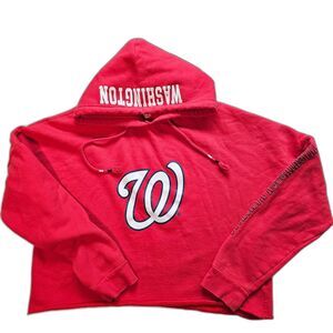 New Era Washington Nationals Cropped Hoodie sz L